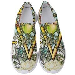 The Illustrated Alphabet - M - By Larenard Men s Slip On Sneakers by LaRenard