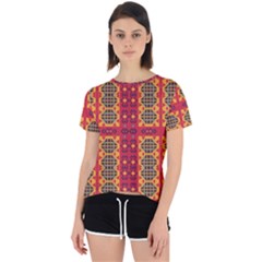 Shapes In Retro Colors2                                                          Open Back Sport Tee by LalyLauraFLM