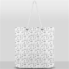Music Notes Wallpaper Full Print Rope Handle Tote (large) by Mariart
