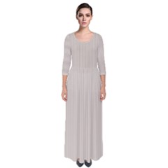 Abalone Grey - Quarter Sleeve Maxi Dress by FashionLane