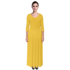 Dandelion Yellow - Quarter Sleeve Maxi Dress by FashionLane