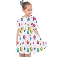 Egg Easter Texture Colorful Kids  Sailor Dress by HermanTelo