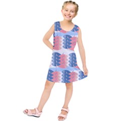 Fish Texture Rosa Blue Sea Kids  Tunic Dress by HermanTelo
