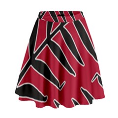 Leaves Silhouette Tropical Style Print High Waist Skirt by dflcprintsclothing