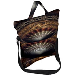 Fractal Illusion Fold Over Handle Tote Bag by Sparkle