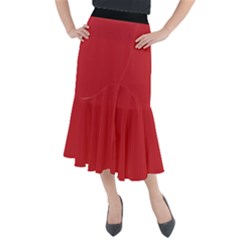 Flame Scarlet - Midi Mermaid Skirt by FashionLane