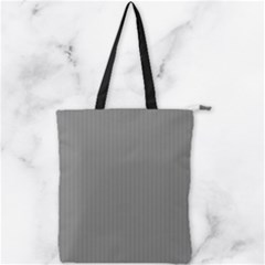 Battleship Grey - Double Zip Up Tote Bag by FashionLane