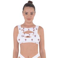 Fairy Girl Drawing Motif Pattern Design Bandaged Up Bikini Top by dflcprintsclothing