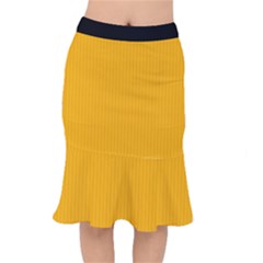 Chinese Yellow - Short Mermaid Skirt by FashionLane