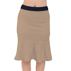 Wood Brown - Short Mermaid Skirt by FashionLane