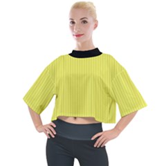 Unmellow Yellow - Mock Neck Tee by FashionLane