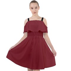 Antique Ruby - Cut Out Shoulders Chiffon Dress by FashionLane