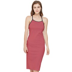 English Vermillion - Bodycon Cross Back Summer Dress by FashionLane