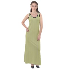Faded Jade - Sleeveless Velour Maxi Dress by FashionLane