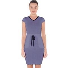 Flint Grey - Capsleeve Drawstring Dress  by FashionLane