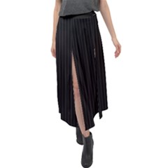 Just Black - Velour Split Maxi Skirt by FashionLane