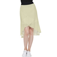 Pale Yellow - Frill Hi Low Chiffon Skirt by FashionLane