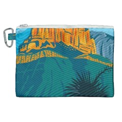 Guadalupe Mountains National Park With El Capitan Peak Texas United States Wpa Poster Art Color Canvas Cosmetic Bag (xl) by retrovectors