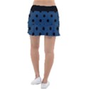 Large Black Polka Dots On Aegean Blue - Tennis Skorts View2