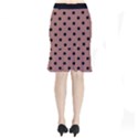 Large Black Polka Dots On Blast-off Bronze - Short Mermaid Skirt View2