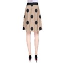 Large Black Polka Dots On Toasted Almond Brown - A-Line Skirt View2
