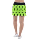 Large Black Polka Dots On Chartreuse Green - Tennis Skorts View2