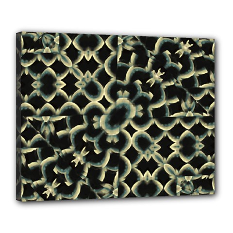 Dark Interlace Motif Mosaic Pattern Canvas 20  X 16  (stretched) by dflcprintsclothing