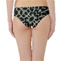 Dark Interlace Motif Mosaic Pattern Hipster Bikini Bottoms View2