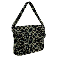 Dark Interlace Motif Mosaic Pattern Buckle Messenger Bag by dflcprintsclothing