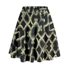 Dark Interlace Motif Mosaic Pattern High Waist Skirt by dflcprintsclothing