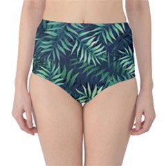 Green Leaves Classic High-waist Bikini Bottoms by goljakoff