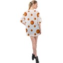 Tangerines Photo Motif Pattern Design Oversized Chiffon Top View2