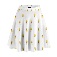 Bright Rose Motif Print Pattern High Waist Skirt by dflcprintsclothing