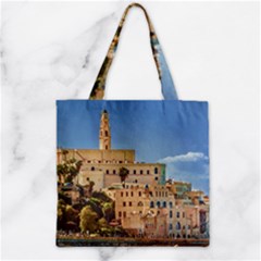 Old Jaffa Cityscape, Israel Zipper Grocery Tote Bag by dflcprintsclothing