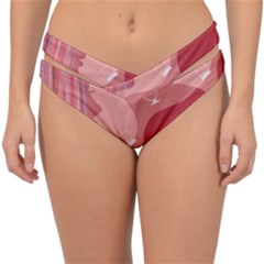 Online Woman Beauty Pink Double Strap Halter Bikini Bottom by Mariart
