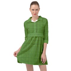 Green Knitting Mini Skater Shirt Dress by goljakoff