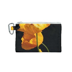 Yellow Poppies Canvas Cosmetic Bag (small) by Audy