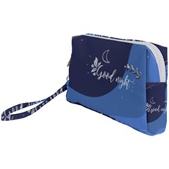 Background Good Night Wristlet Pouch Bag (small) by Mariart