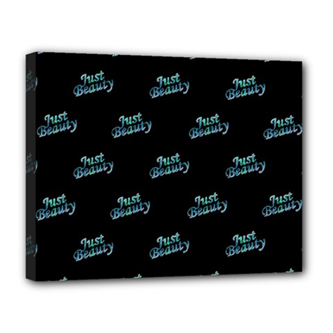 Just Beauty Words Motif Print Pattern Canvas 14  X 11  (stretched) by dflcprintsclothing