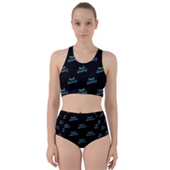 Just Beauty Words Motif Print Pattern Racer Back Bikini Set by dflcprintsclothing