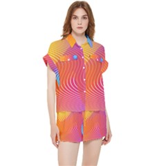 Chevron Line Poster Music Chiffon Lounge Set by Mariart