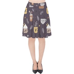 Winter Love Velvet High Waist Skirt by designsbymallika