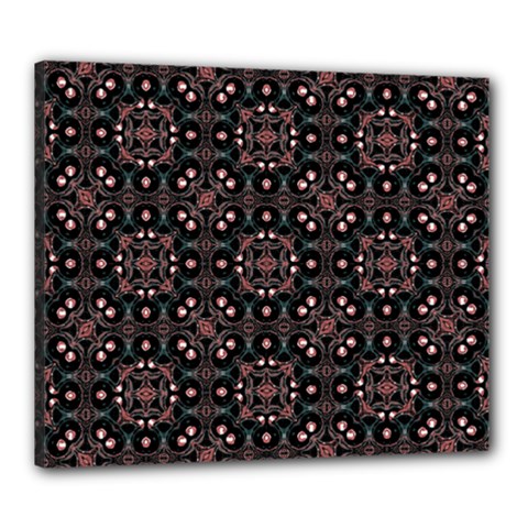Dark Seamless Gemoetric Print Mosaic Canvas 24  X 20  (stretched) by dflcprintsclothing