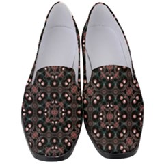 Dark Seamless Gemoetric Print Mosaic Women s Classic Loafer Heels by dflcprintsclothing