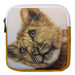 Lion Cub Mini Square Pouch by ArtByThree