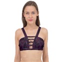 Purple alcohol ink Cage Up Bikini Top View1