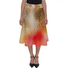 Golden Paint Perfect Length Midi Skirt by goljakoff