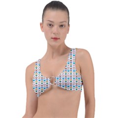 Butterfly Digital Paper Lace Ring Detail Bikini Top by Mariart