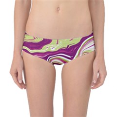 Purple Vivid Marble Pattern Classic Bikini Bottoms by goljakoff