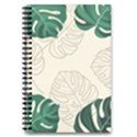 Green Monstera Leaf Illustrations 5.5  x 8.5  Notebook View1